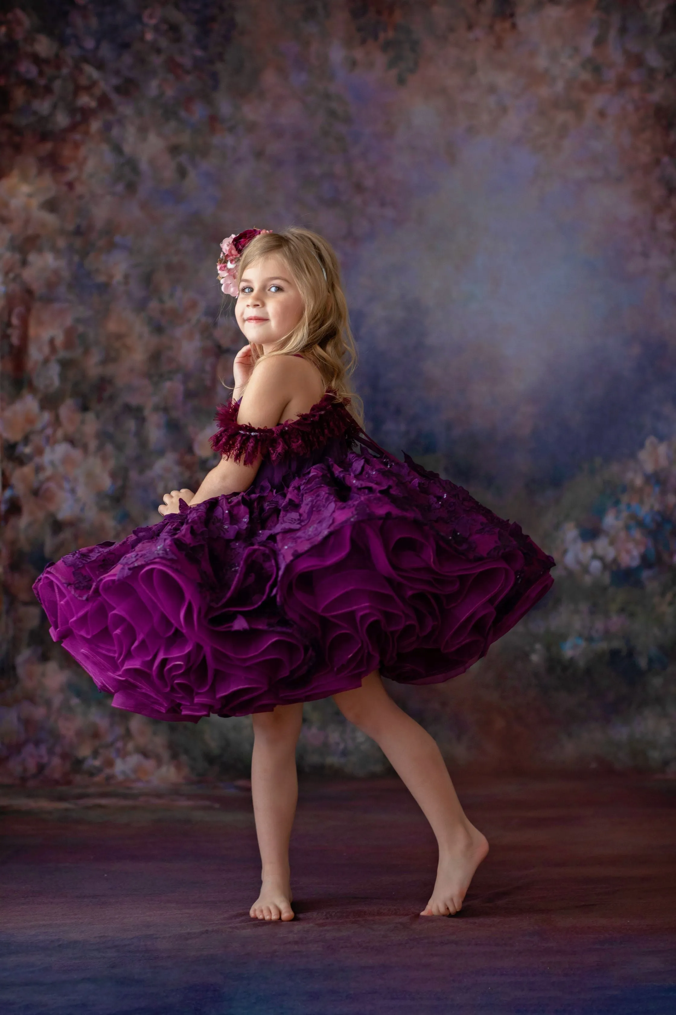 "Butterfly Kisses" -  Petal Short Length Dress  ( 4 Year - Petite 6 Year)
