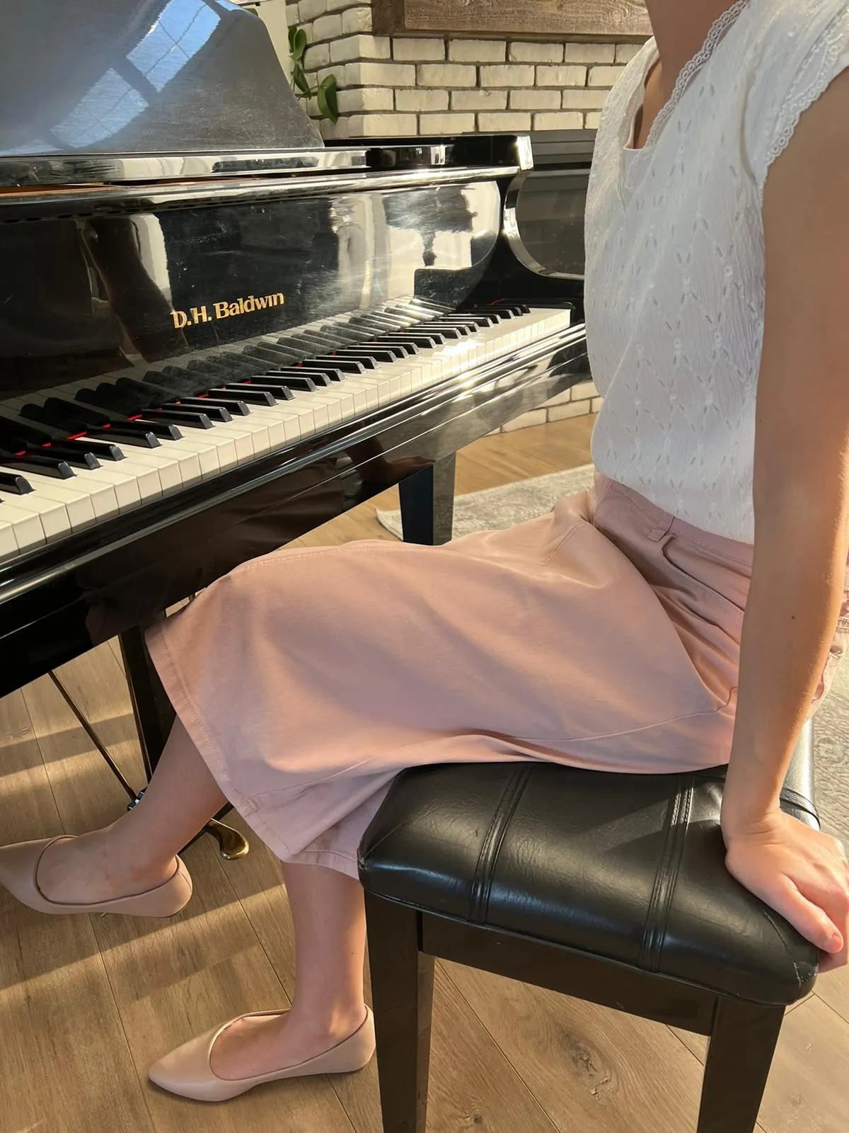 Remi Blush Midi Skirt 29 inches long - CLEARANCE