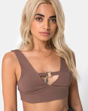Rilla Top in Cacao with Rectangle Square