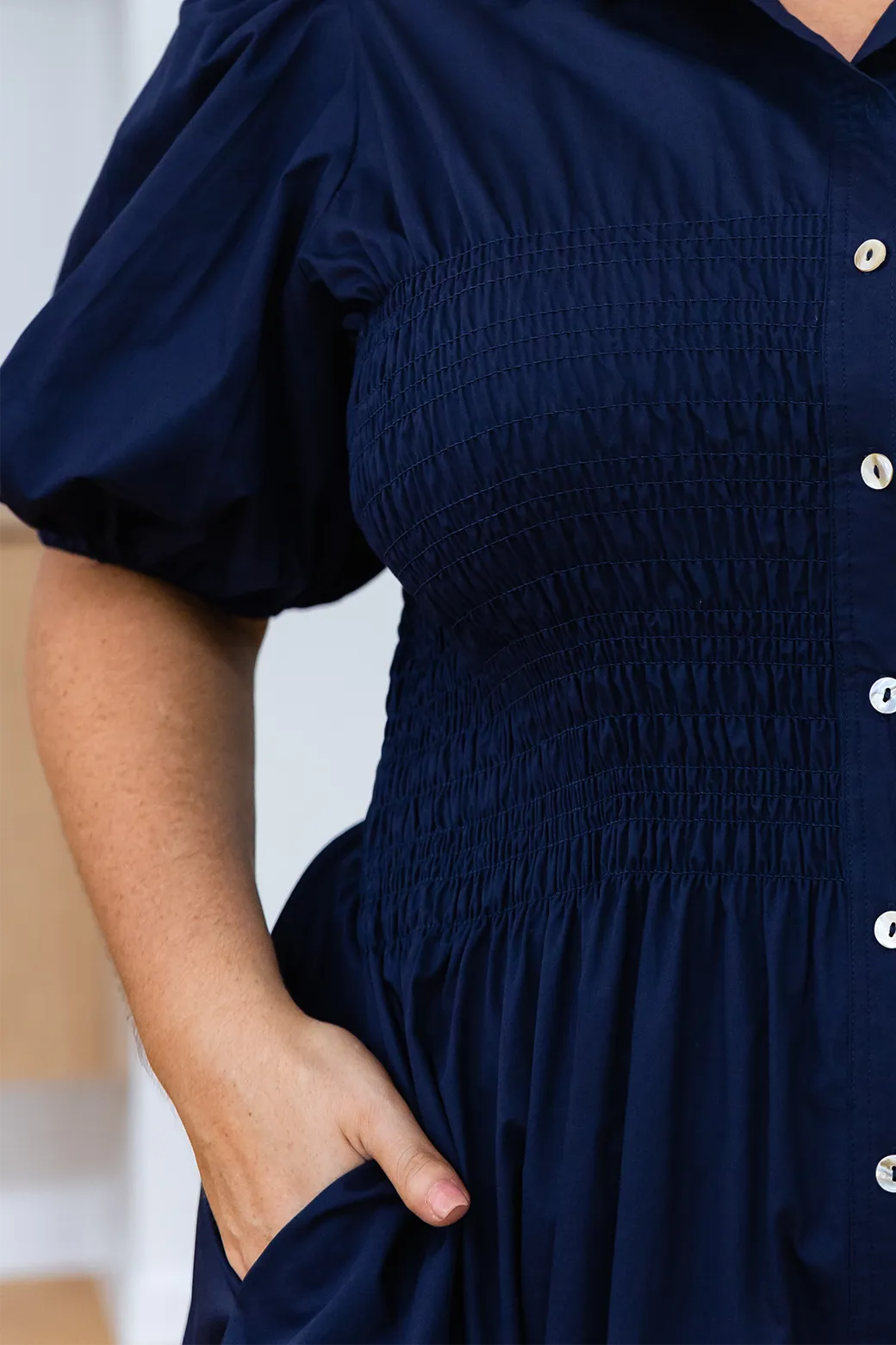 Samantha Midi Dress Navy