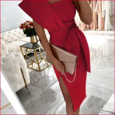 Stylish One Shoulder Bodycon Women’s Dress