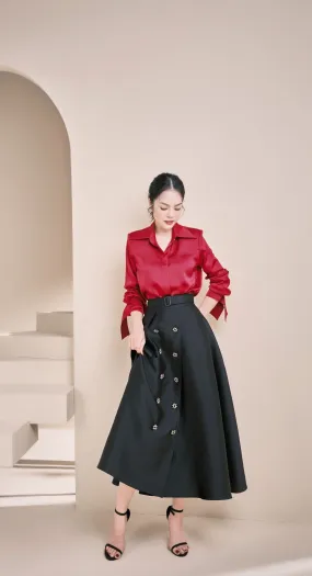 Tegan Hight Waist Classic Pleated Skirt