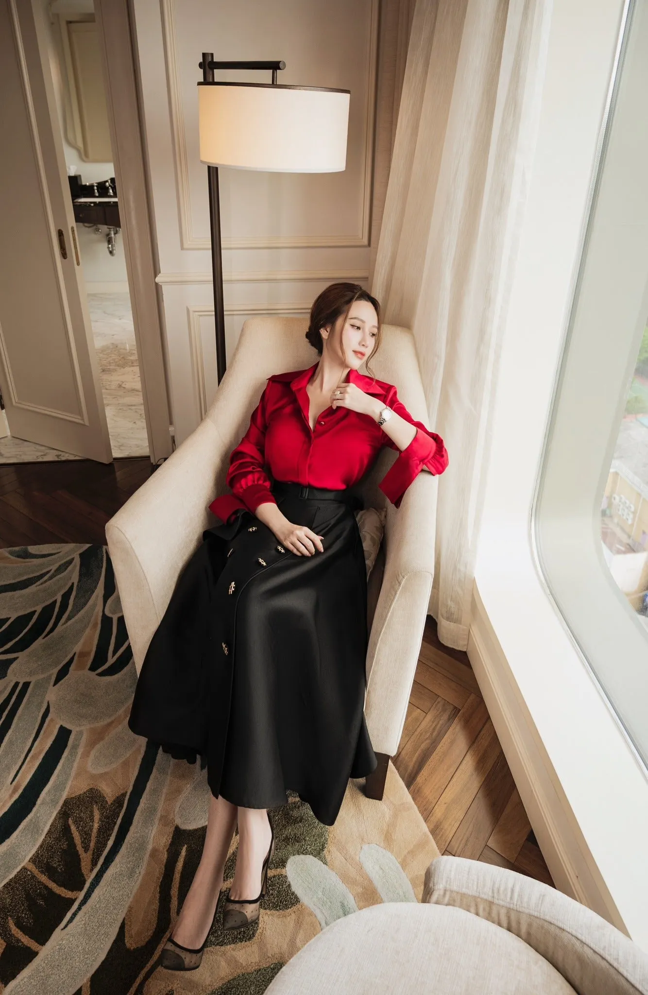 Tegan Hight Waist Classic Pleated Skirt