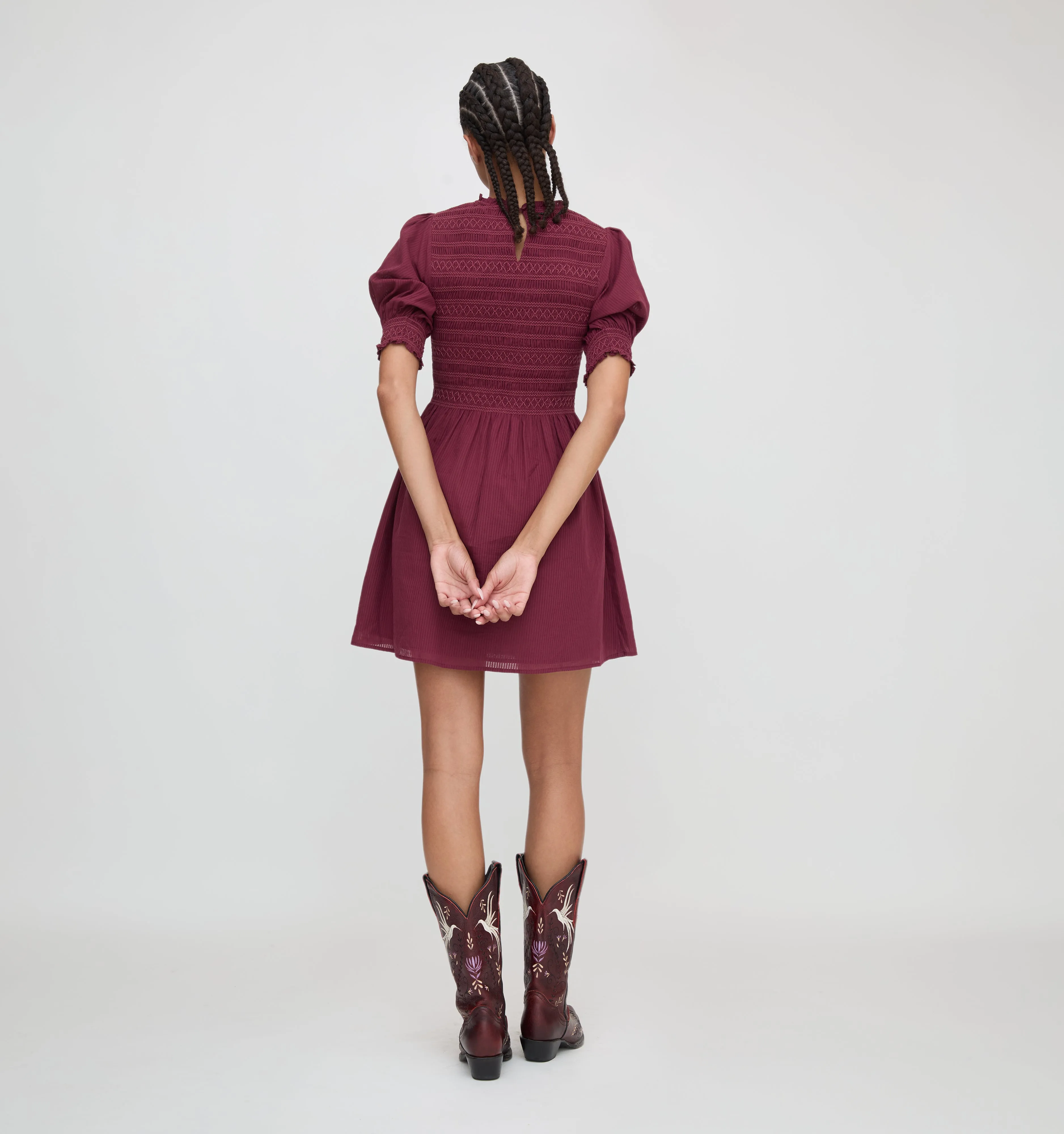 The Vivi Nap Dress - Burgundy Shadow Stripe