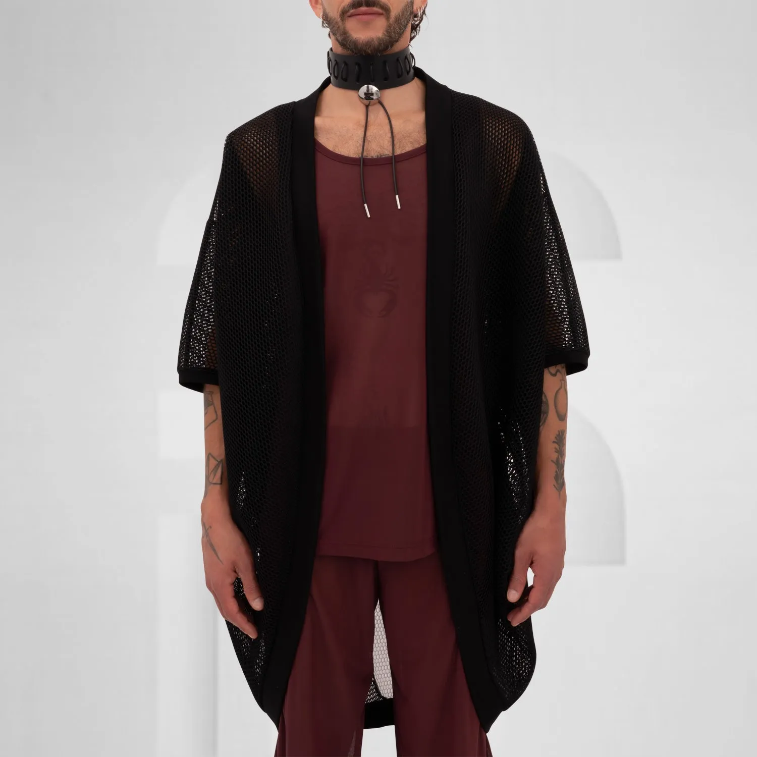 Thick Mesh Cardigan