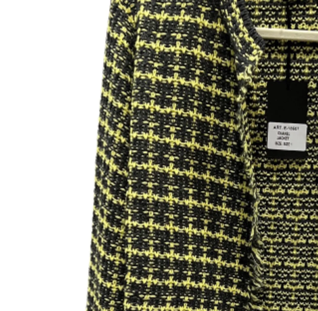 Tweed houndstooth cardigan knit