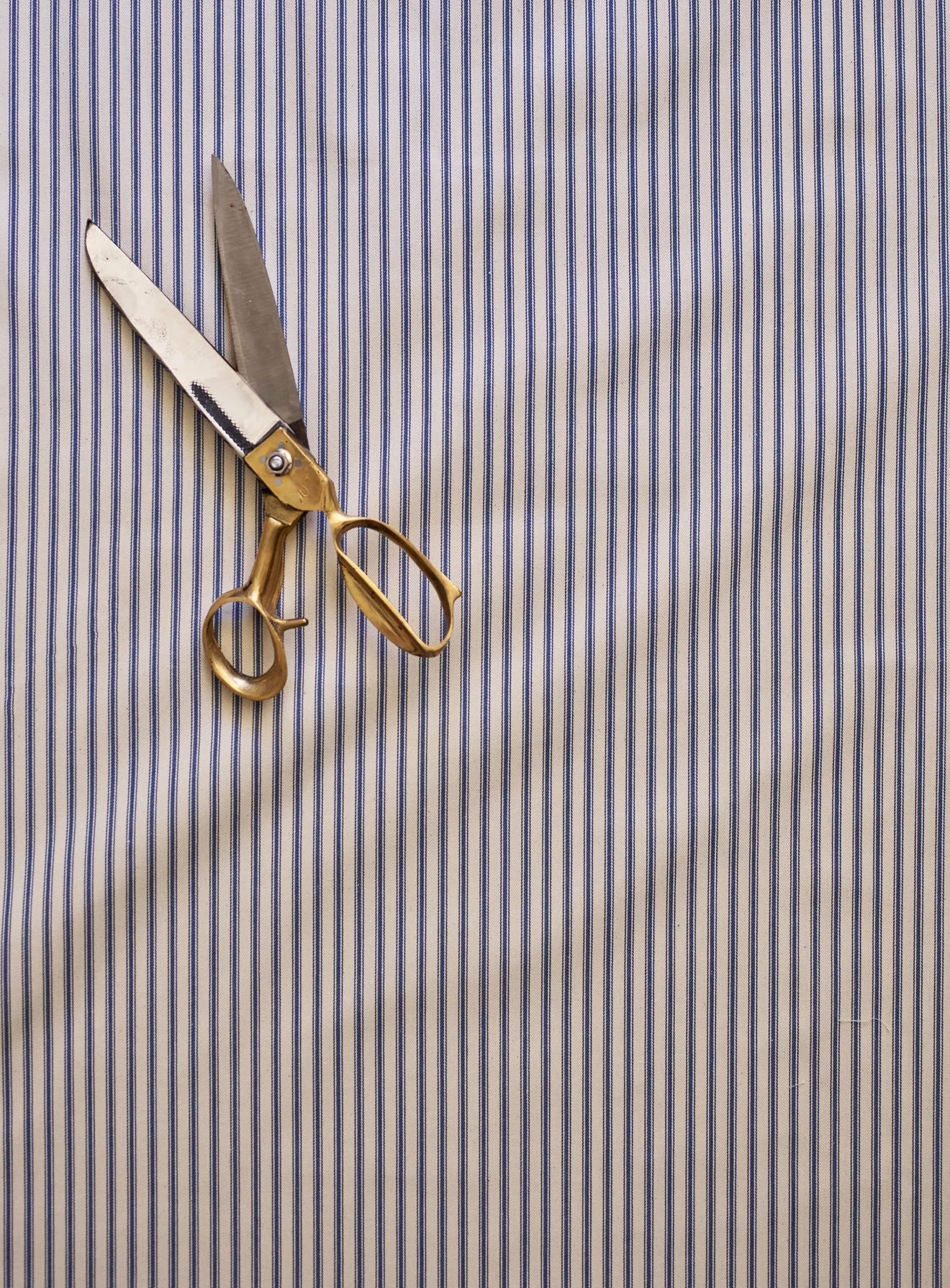 Wilford Armchair, Blue Ticking Stripe